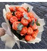 Монобукет из оранжевых роз  1