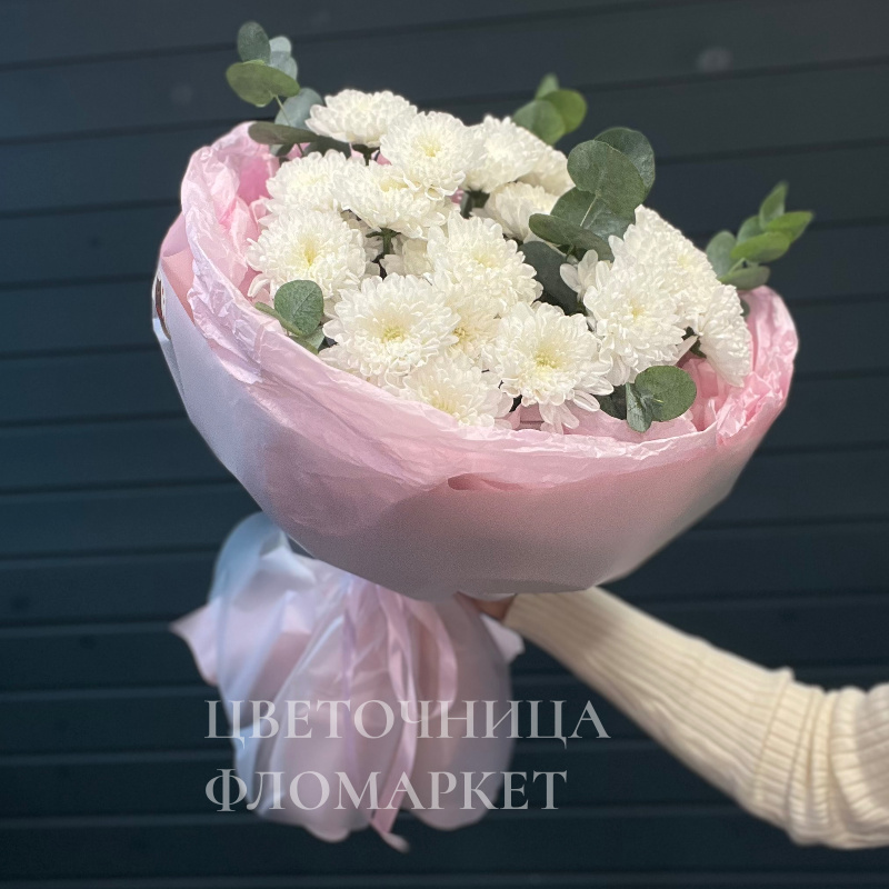 Букет из хризантем «зефирка» 2