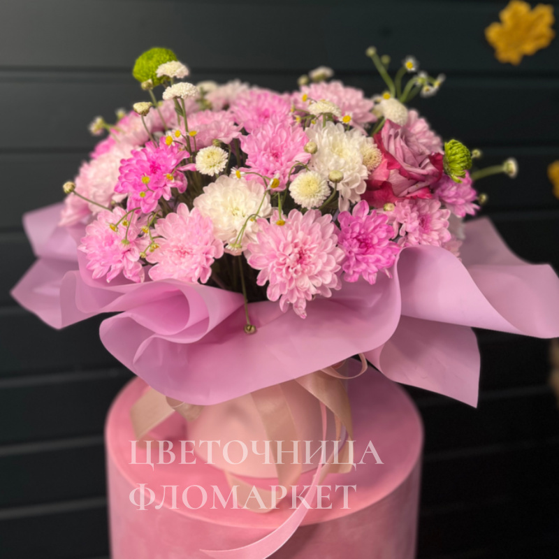Розовое облачко шляпная коробка 
