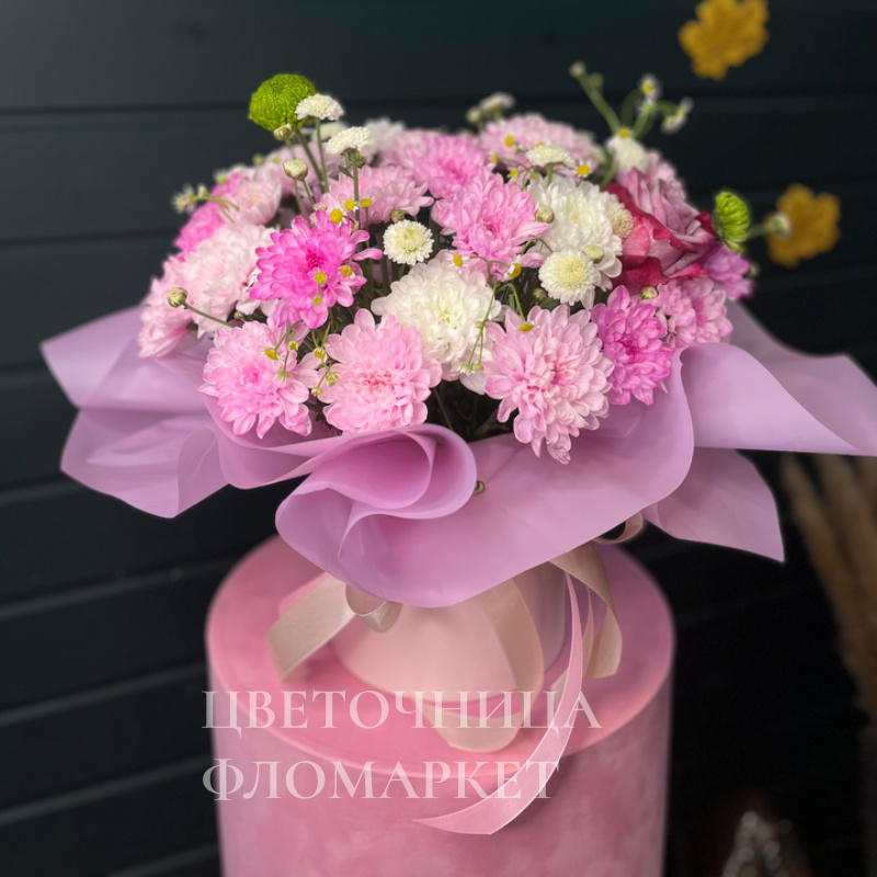 Розовое облачко шляпная коробка  1