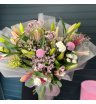 Букет из лилий и хризантем 