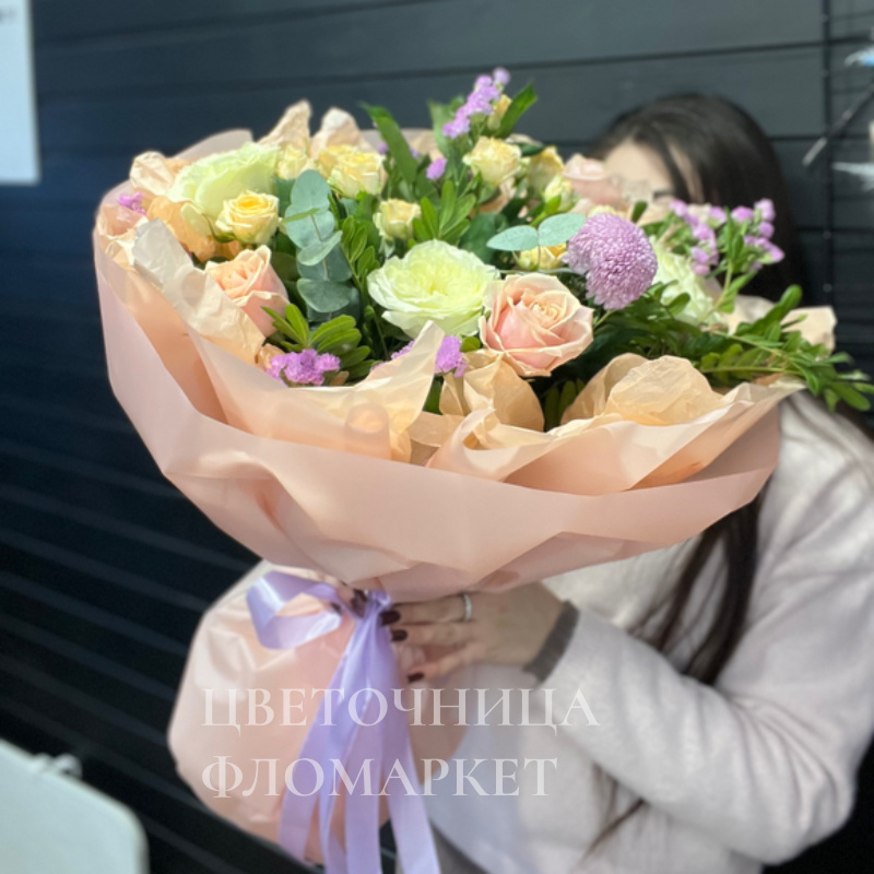 Нежное весеннее чудо из нежных роз 1