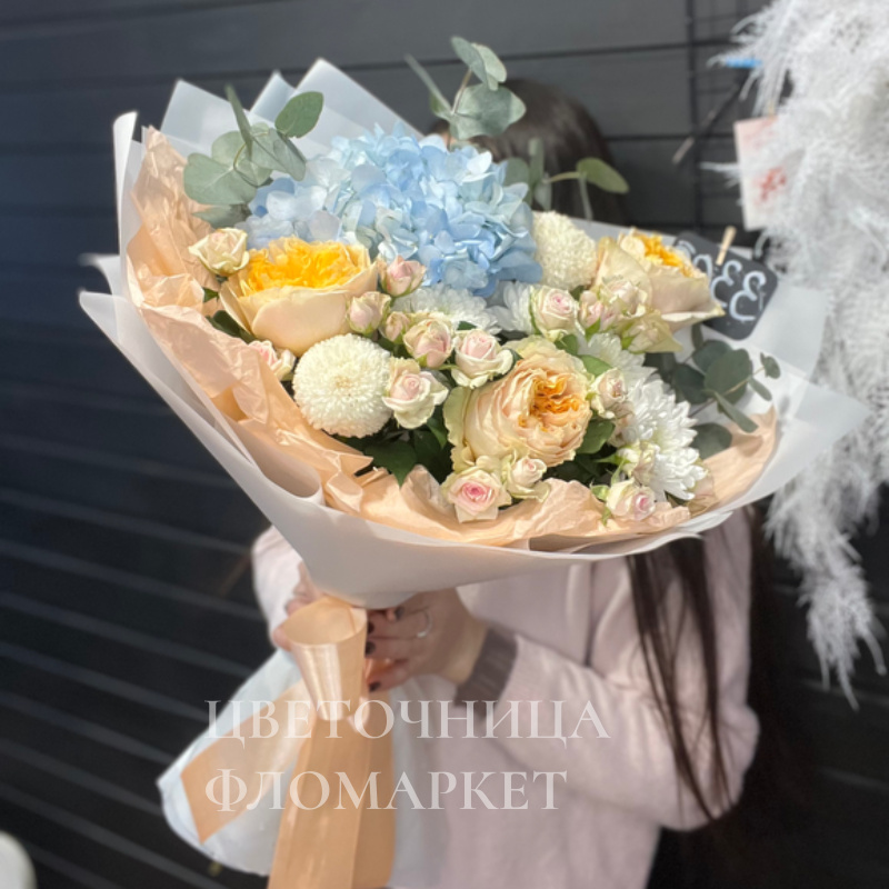 Нежное облако любви с гортензией  1