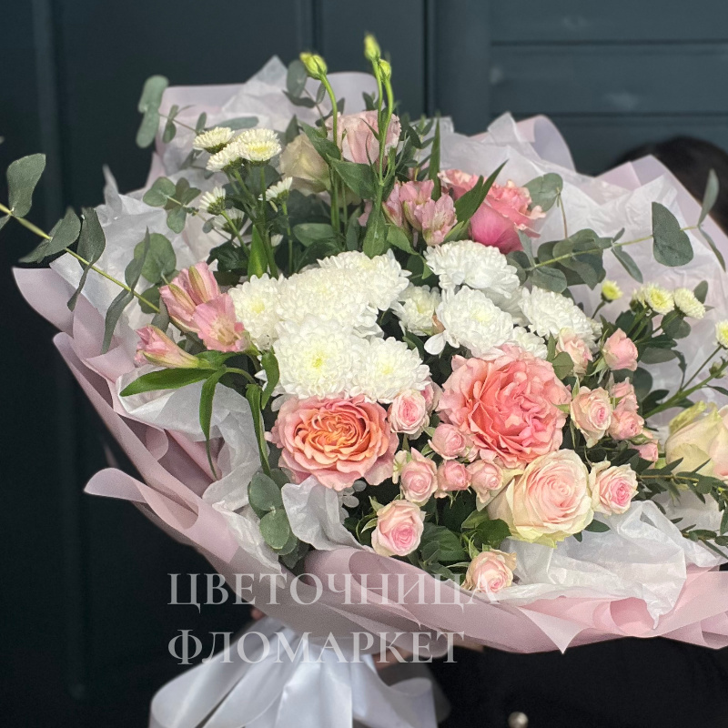 Нежное очарование букета нежных тоннах  2