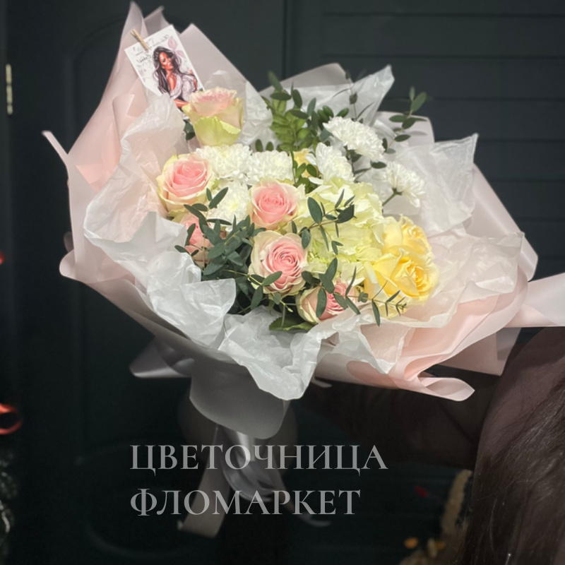 Нежное сочетание роз 