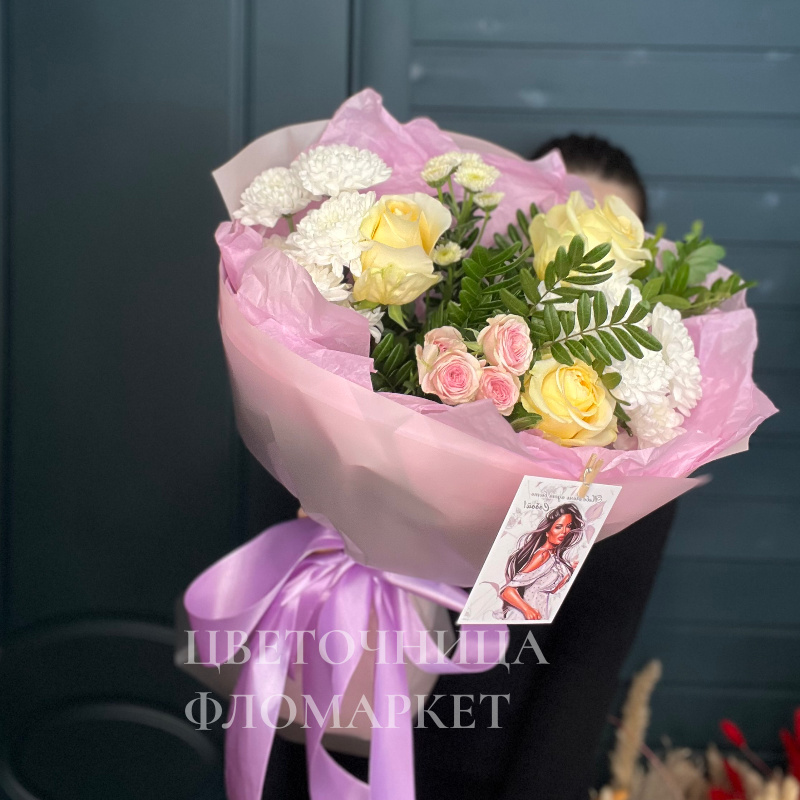 Нежное весеннее настроение с кремовой розой  1