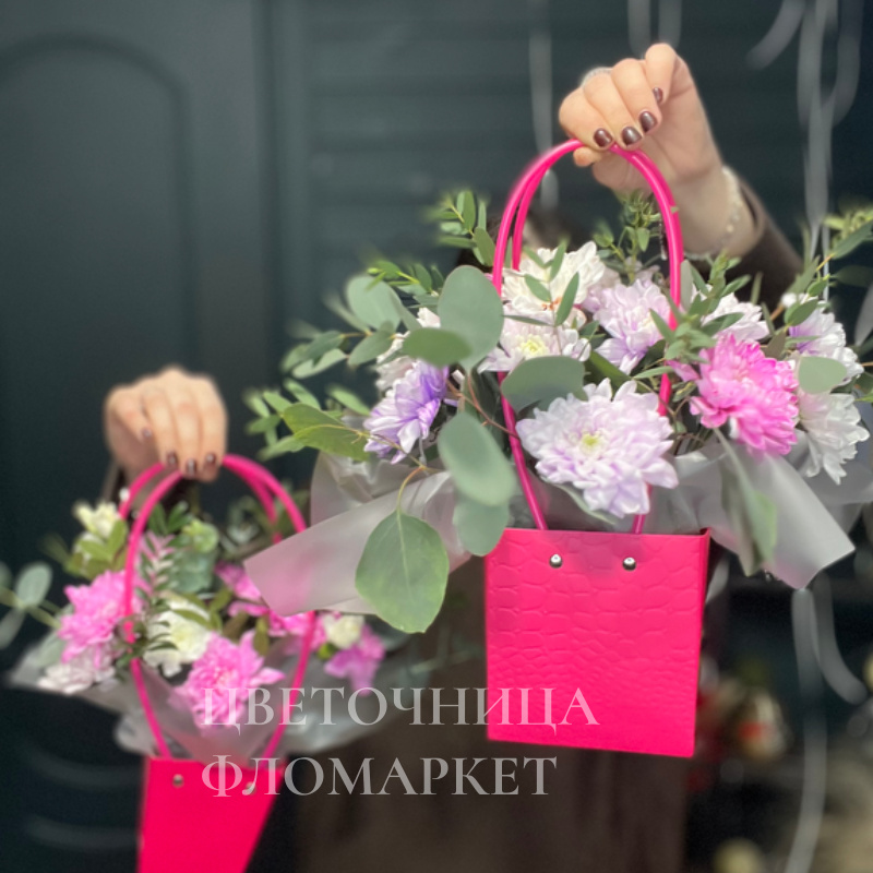 Композиция яркая хризантема 